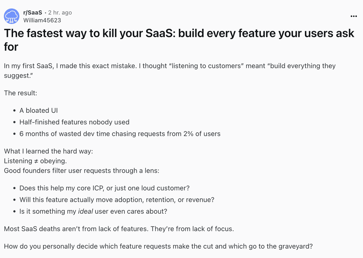 Reddit post input example