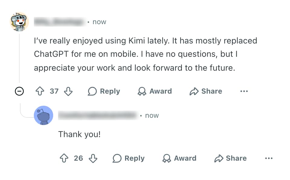 Reddit post preview with one or more usernames blurred out.