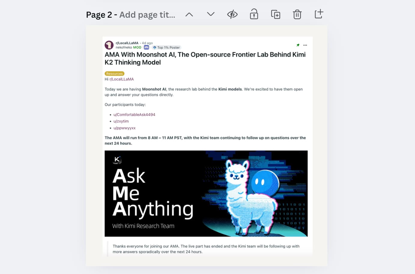 Image: Example of raw Reddit screenshots arranged inside Canva interface